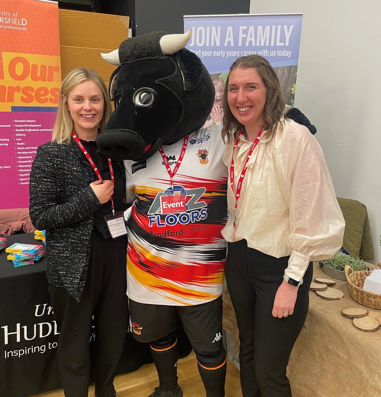 melissa and tori at a careers fair